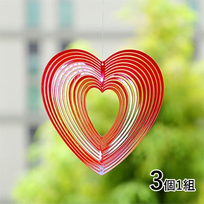 鳥よけスピンアート ハート