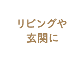 リビングや玄関に