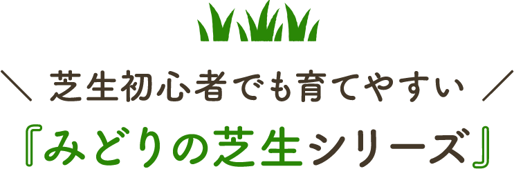 芝生初心者でも育てやすい『みどりの芝生シリーズ』