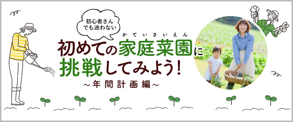 初心者さんでも迷わない 初めての家庭菜園に挑戦してみよう！～年間計画編～