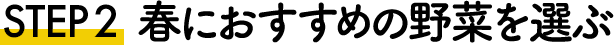 STEP2 春におすすめの野菜を選ぶ