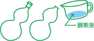 酵素液を入れる