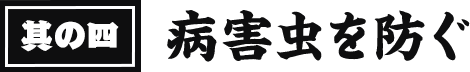 其の四 病害虫を防ぐ