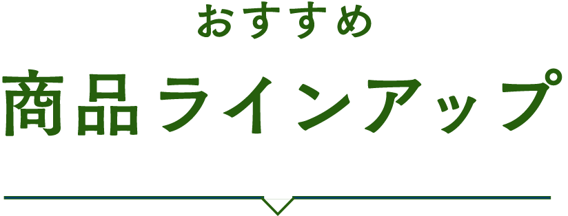 おすすめ商品ラインナップ