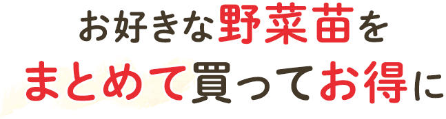 お好きなポット苗をまとめてお得に！